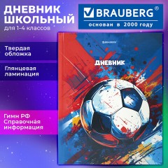 Дневник 1-4 класс 48 л., твердый, BRAUBERG, глянцевая ламинация, с подсказом, "Футбол", 107585 - фото 20