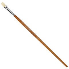 Кисть художественная профессиональная BRAUBERG ART CLASSIC, щетина, плоская, № 10, длинная ручка, 200717