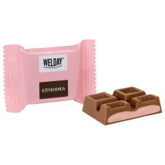 Шоколад порционный WELDAY (ВЭЛДЭЙ), ассорти 6 вкусов, 810 г (54 плитки по 15 г), пакет, 622409 - фото 11
