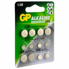 Батарейки НАБОР 12 шт. (А76 – 4 шт., 177 – 4 шт., 189 – 2 шт., 192 – 2 шт.), GP Alkaline, блистер, ACM02F-2CR12 - фото 3