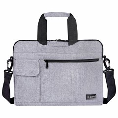 Сумка портфель HEIKKI NOVATION (ХЕЙКИ) с отделением для ноутбука 13-14", багажная лента, серая, 28х38х3 см, 272592 - фото 2