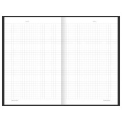 Блокнот А5 134х206 мм, 80 л., твёрдый, клетка, BRAUBERG "Minimal", черный, 116436 - фото 5