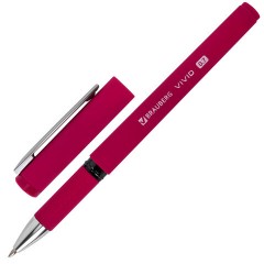 Ручки шариковые с грипом BRAUBERG "VIVID", НАБОР 3 ШТУКИ, СИНИЕ, SOFT TOUCH покрытие, узел 0,7 мм, линия письма 0,35 мм, 144401 - фото 3