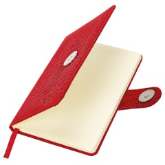 Еженедельник датированный 2026 МАЛЫЙ ФОРМАТ 95х155 мм, А6, BRAUBERG "Augustus", под кожу, красный, 117184 - фото 3