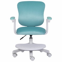 Кресло детское с подставкой для ног BRABIX "Sky MG-206", велюр, голубое, 533155 - фото 3