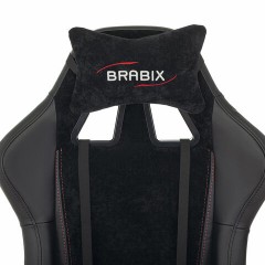 Кресло компьютерное BRABIX "Striker GM-121", синхромеханизм, 2 подушки, экокожа/велюр, черное, 532962 Кресло компьютерное BRABIX "Striker GM-121", синхромеханизм, 2 подушки, экокожа/велюр, черное, 532962 - фото 11