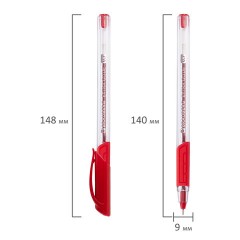Ручка шариковая масляная BRAUBERG "Extra Glide GT", КРАСНАЯ, трехгранная, узел 0,7 мм, линия письма 0,35 мм, 142920 - фото 7