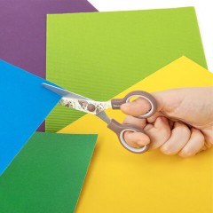 Ножницы 130 мм, коричневые, с цветной печатью "Милые котики", BRAUBERG CUTE CATS, 238957 - фото 9