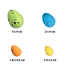 Декорация пасхальная 1,8-4 см "Яйца", НАБОР 45 шт., пенопласт, разноцветные, ЗОЛОТАЯ СКАЗКА, 592634 - фото 3