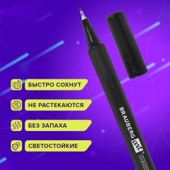 Ручки капиллярные (линеры), 24 ЦВЕТА, BRAUBERG ART "Classic", трехгранные, металлический наконечник, линия письма 0,4 мм, 144148 Ручки капиллярные (линеры), 24 ЦВЕТА, BRAUBERG ART "Classic", трехгранные, металлический наконечник, линия письма 0,4 мм, 144148 - фото 11