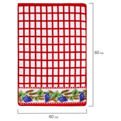 Салфетка из МИКРОФИБРЫ универсальная, 40х60 см, красная клетка, орнамент, 240 г/м2, BOOMHOUSE (БУМХАУС), 700880 - фото 6