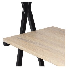Стол на металлокаркасе BRABIX "LOFT CD-004", 1200х535х1110 мм, 3 полки, цвет дуб натуральный, 641220 - фото 7