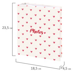 Фотоальбом BRAUBERG "Cute hearts" на 200 фото 10х15 см, твердая обложка, 391427 - фото 9