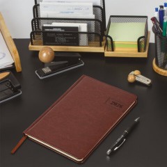 Еженедельник датированный 2026, А5, 145х215 мм, BRAUBERG "Imperial", под кожу, коричневый, 117173 - фото 5