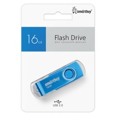 Флеш-диск 16 GB SMARTBUY Twist USB 2.0, синий, SB016GB2TWB - фото 5