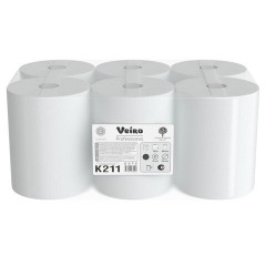 Полотенца бумажные рулонные 150 м, VEIRO Professional (H1) COMFORT, 1-слойные, КОМПЛЕКТ 6 рулонов, K211