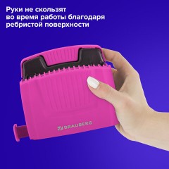 Дырокол BRAUBERG "SUPER", до 30 листов, цвет маджента и черный, 272745 Дырокол BRAUBERG "SUPER", до 30 листов, цвет маджента и черный, 272745 - фото 12