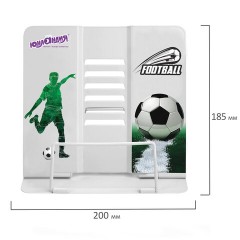 Подставка для книг и учебников большая ЮНЛАНДИЯ "Play Football", регулируемый наклон, металлическая, 237574 - фото 8