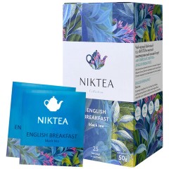 Чай NIKTEA "Английский завтрак" черный, 25 пакетиков в конвертах по 2 г, TALTHA-DP0082 Чай NIKTEA "Английский завтрак" черный, 25 пакетиков в конвертах по 2 г, TALTHA-DP0082 - фото 3