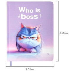 Дневник 1-11 класс 48 л., обложка кожзам (твердая с поролон), 3D-элемент, BRAUBERG, "Суровый кот", 107221 - фото 2