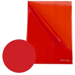 Папка-уголок прозрачная А4 BRAUBERG UNIVERSAL, красная, 0,10 мм, со штрихкодом, 273047 - фото 5