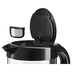 Чайник BOSCH TWK70B03, 1,7 л, 2400 Вт, закрытый нагревательный элемент, стекло, черный - фото 4