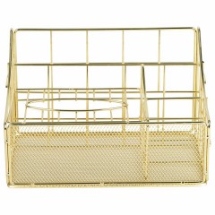 Органайзер для косметики и мелочей металлический 4 секции, MONTE VITA, 160х240х150 мм, золото, 272479 Органайзер для косметики и мелочей металлический 4 секции, MONTE VITA, 160х240х150 мм, золото, 272479 - фото 2