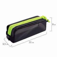 Пенал BRAUBERG с объемной "тракторной" молнией, 1 отделение, ПВХ, 22х8х6,5 см, "Neon green", 271564 Пенал BRAUBERG с объемной "тракторной" молнией, 1 отделение, ПВХ, 22х8х6,5 см, "Neon green", 271564 - фото 7