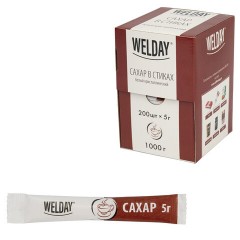 Сахар порционный OFFICE-BOX WELDAY (ВЭЛДЭЙ) в стиках по 5 г, 200 штук, 1 кг, 624095 - фото 2