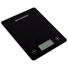 Весы кухонные УМНЫЕ BRASSON (БРАССОН) KS-22D, до 10 кг, КБЖУ, приложение, стекло, черные, 458446 - фото 2