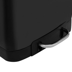 Ведро мусорное с педалью 12 л, крышка с доводчиком, черное матовое, металл, LAIMA ULTRA, 701565 - фото 6