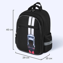 Рюкзак BRAUBERG FAVOUR, 2 отделения, 3 кармана, "Полоса разгона", 40х29х15 см, 274434 - фото 8
