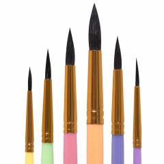 Кисти БЕЛКА набор 6 шт. (круглые № 1, 2, 3, 4, 5, 6), блистер, BRAUBERG KIDS, 201083 Кисти БЕЛКА набор 6 шт. (круглые № 1, 2, 3, 4, 5, 6), блистер, BRAUBERG KIDS, 201083 - фото 3