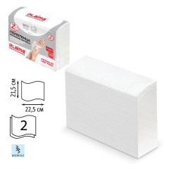 Полотенца бумажные (1 пачка 190 листов) LAIMA (H2) PREMIUM UNIT PACK, белые, 22,5х21,5 см, Z-сложение, 126559