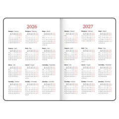 Еженедельник датированный 2026 БОЛЬШОЙ ФОРМАТ 210х297 мм, А4 BRAUBERG "Wood", под кожу, бордо, 117159 - фото 7