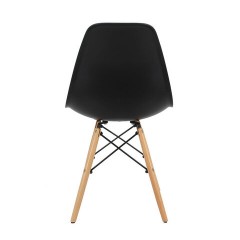 Стулья BRABIX "Eames CF-010", КОМПЛЕКТ 4 шт., пластик черный, опоры дерево/металл, 532631, 2033A - фото 6
