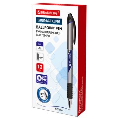 Ручка шариковая масляная с грипом BRAUBERG "Signature", СИНЯЯ, печать, узел 0,7 мм, линия письма 0,35 мм, 142688 Ручка шариковая масляная с грипом BRAUBERG "Signature", СИНЯЯ, печать, узел 0,7 мм, линия письма 0,35 мм, 142688 - фото 8