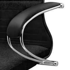 Кресло офисное МЕТТА "К-27" хром, ткань, сиденье и спинка мягкие, черное - фото 15