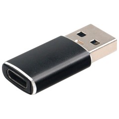 Переходник USB 3.1 AM/Type-C (F), CABLEXPERT 5 Гбит/с, QC3.0, металлический корпус, Pro, черный, A-USB3.1-AMCF - фото 2