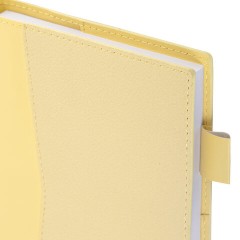 Ежедневник недатированный В6 130х185 мм BRAUBERG "Glam", под кожу, 160 л., желтый, 116222 - фото 3