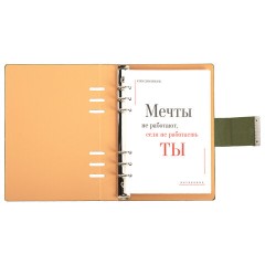 Ежедневник на кольцах в наборе с ручкой А5, 165x229 мм, BRAUBERG "Lux", под кожу, 100 листов, зеленый, 116858 - фото 9