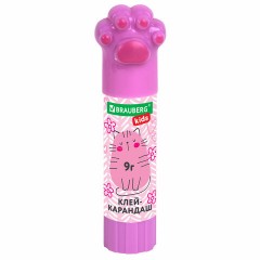 Клей-карандаш "Лапки" Cat Paw, 9 г, фигурный колпачок, 3 шт. на блистере, BRAUBERG KIDS, 271982 - фото 10