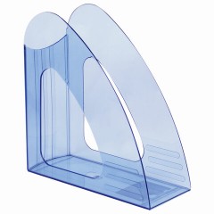 Лоток вертикальный для бумаг BRAUBERG "Delta", 240х90х240 мм, тонированный синий, 237245 Лоток вертикальный для бумаг BRAUBERG "Delta", 240х90х240 мм, тонированный синий, 237245 - фото 4