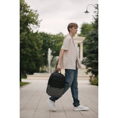 Рюкзак HEIKKI SECTIONS (ХЕЙКИ) универсальный, передние карманы, серый/черный, 46,5х30х17 см, 273908 - фото 12