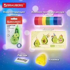 Набор канцелярии подарочный BRAUBERG "AVOCADO", 18 наименований, 43 предмета, 880951 - фото 21