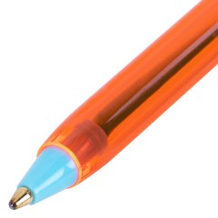 Ручки шариковые BRAUBERG X-30 ORANGE, КОМПЛЕКТ 12 шт., СИНИЕ, пишущий узел 1 мм, линия письма 0,5 мм, 144334 - фото 4