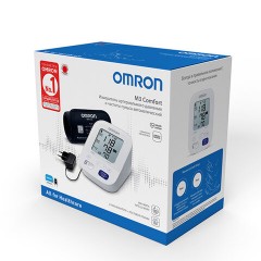 Тонометр OMRON M3 Comfort (HEM-7155-ALRU) манжета 22-42 см, автоматический, на плечо, адаптер питания - фото 9
