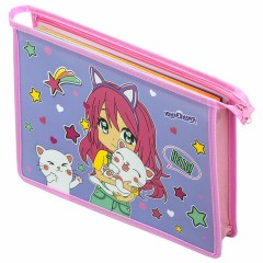 Папка для тетрадей ЮНЛАНДИЯ А4, 1 отделение, пластик, на молнии, "Anime hugs", 272138 Папка для тетрадей ЮНЛАНДИЯ А4, 1 отделение, пластик, на молнии, "Anime hugs", 272138 - фото 3