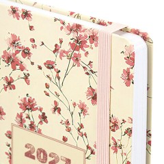 Ежедневник датированный 2027 с резинкой, 145х203 мм, А5, BRAUBERG, твердый, "Flower pattern", 117831 - фото 3