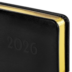 Ежедневник датированный 2026, А5, 138x213 мм, BRAUBERG "Cayman", под кожу, черный, 117047 - фото 3